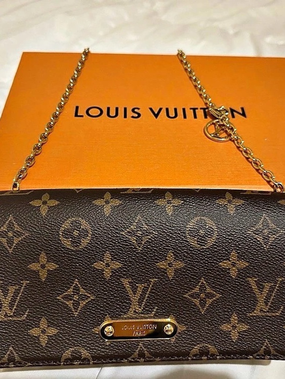 Louis Vuitton wallet on chain lily